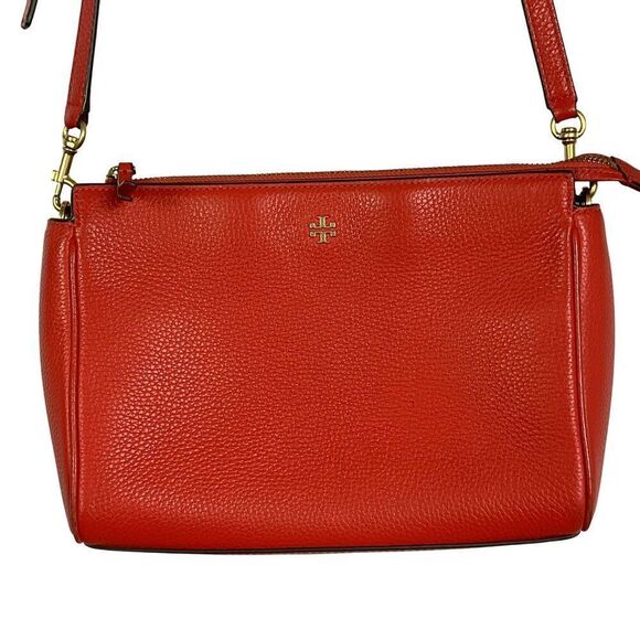 Tory Burch Blake Medium Leather Crossbody Bag in Brilliant Red - Picture 4 of 16